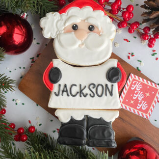 Personalized 3 Piece Santa Cookie Set