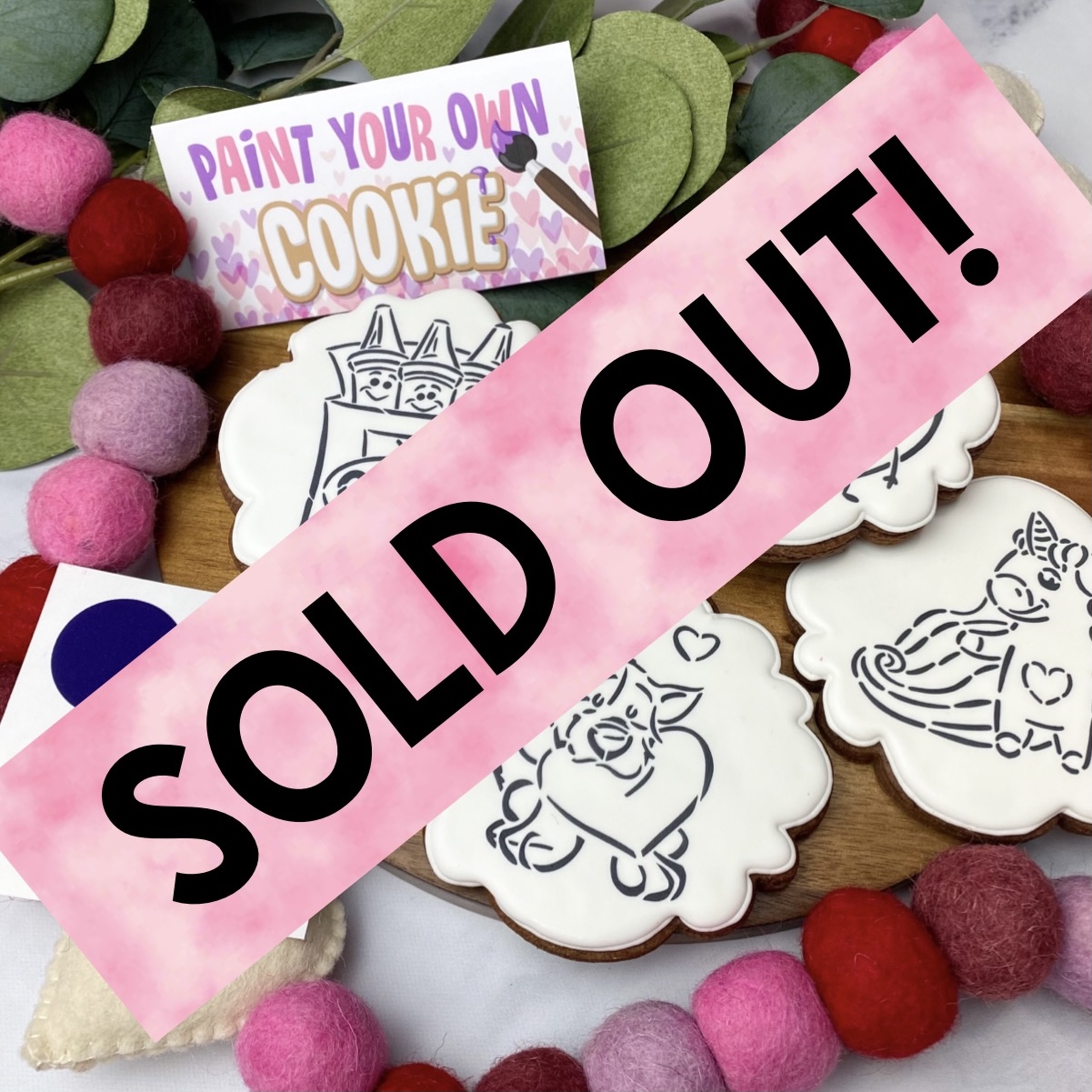 "Paint Your Own" Valentine Cookie