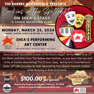 Cookies in the Spotlight- Cookie Decorating Class at Shea's Performing Art Center