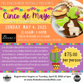 Cinco de Mayo Cookie Decorating Class at Brunos Restaurant in Lancaster, NY