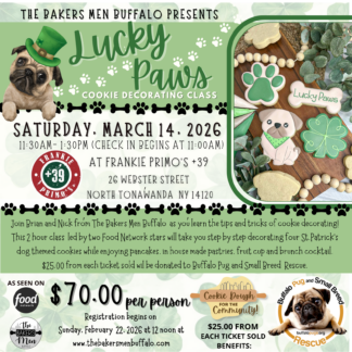 "LUCKY PAWS" Cookie Decorating Class at Frankie Primo's +39 (North Tonawanda)